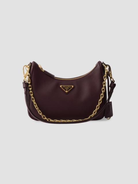Prada Women's Re-Edition Saffiano Leather Shoulder Bag - Dark Red