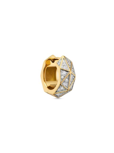 DAVID YURMAN Men's Faceted Hoop Earrings in 18K Yellow Gold - Diamond