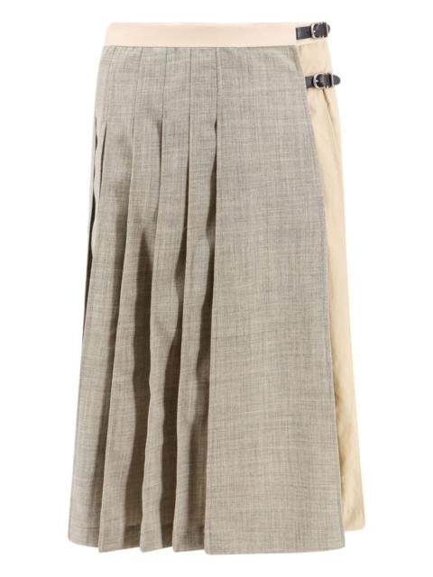 DURAZZI MILANO pleated kilt midi skirt