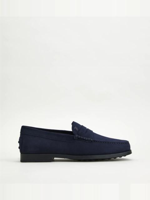 LOAFERS IN SUEDE - BLUE