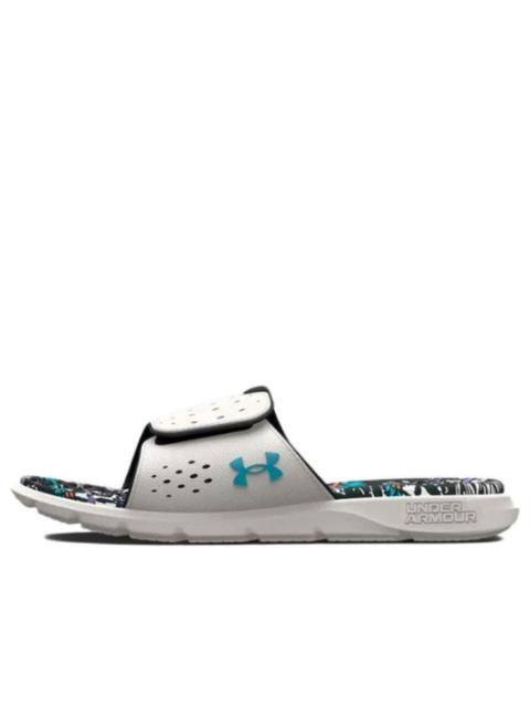 Under Armour (WMNS) Under Armour Ignite 7 Graphic Footbed Slide 'Grey Mist Floral' 3026029-100