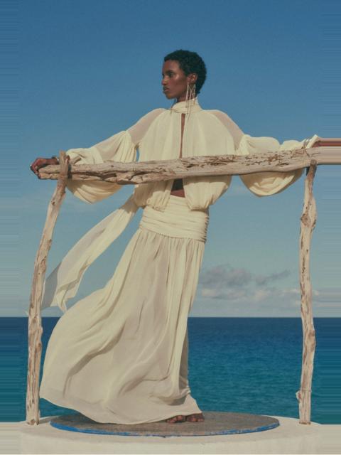 De La Vali AGAPITO SKIRT IN CREAM CHIFFON
