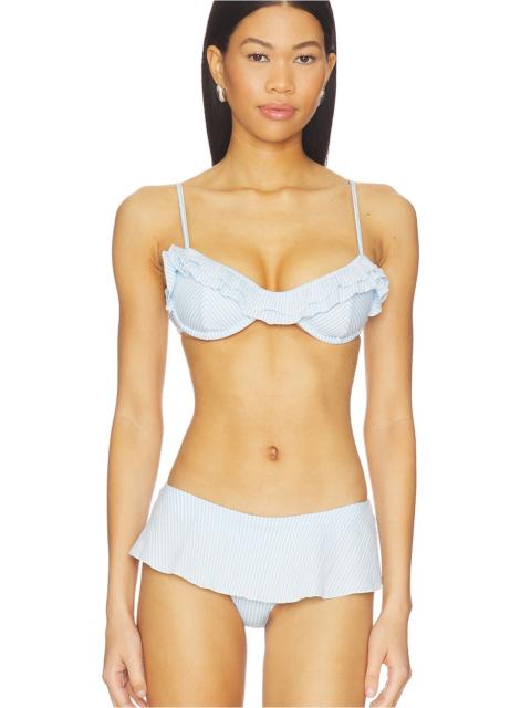 Frankies Bikinis Venus Seersucker Top