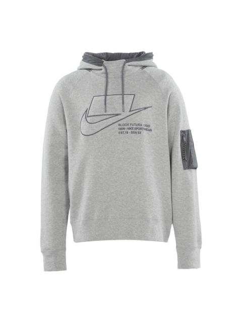 Nike Nike Sportswear logo Printing Woven Pullover dark grey Gray CU3798-050