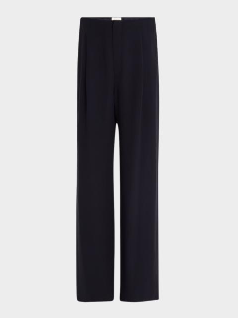 SAINT LAURENT Men's Fluid Silk Trousers