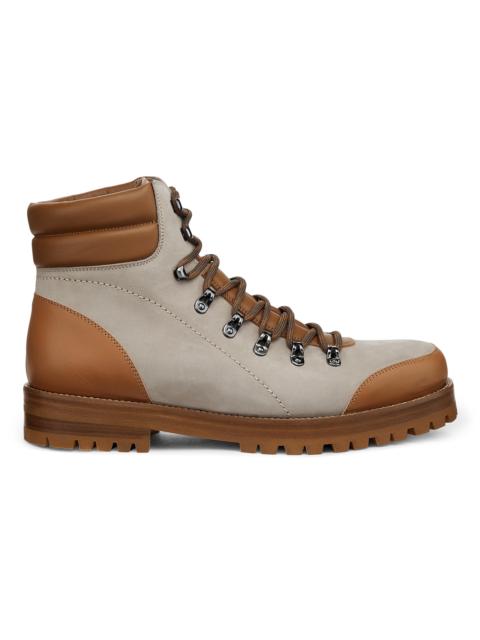 Manolo Blahnik Men's Janka Leather Hiking Boots - Medium Brown