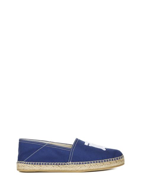 Burberry Blue espadrillas in cotton canvas with white monogram logo applied on the front.