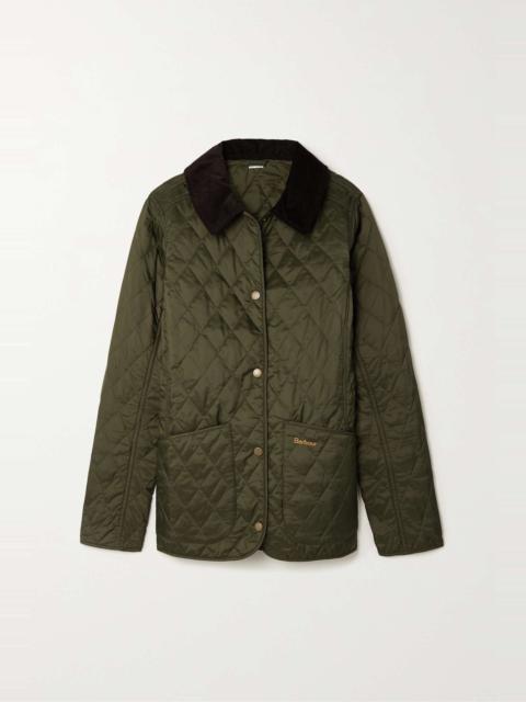 Barbour Annandale corduroy-trimmed quilted shell jacket