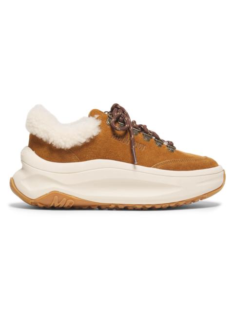 MOON BOOT Women's City Shearling-Trim Platform Sneakers - Cognac