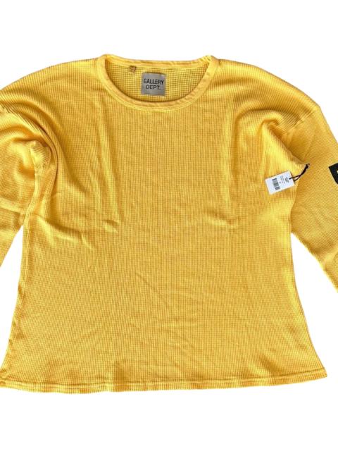 GALLERY DEPT. Logo Thermal Longsleeve T-Shirt "Yellow & Black" GD242