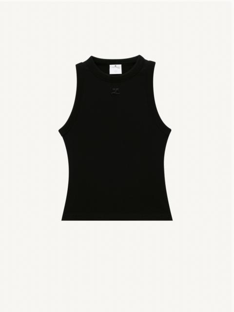 courrèges BUMPY COTTON TANK TOP