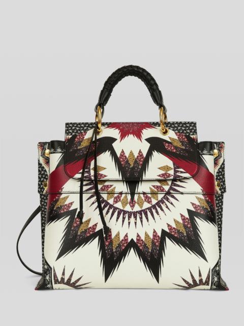 Etro GEOMETRIC PRINT LEATHER HANDBAG