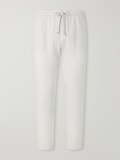 FEDELI Straight-Leg Linen Drawstring Trousers