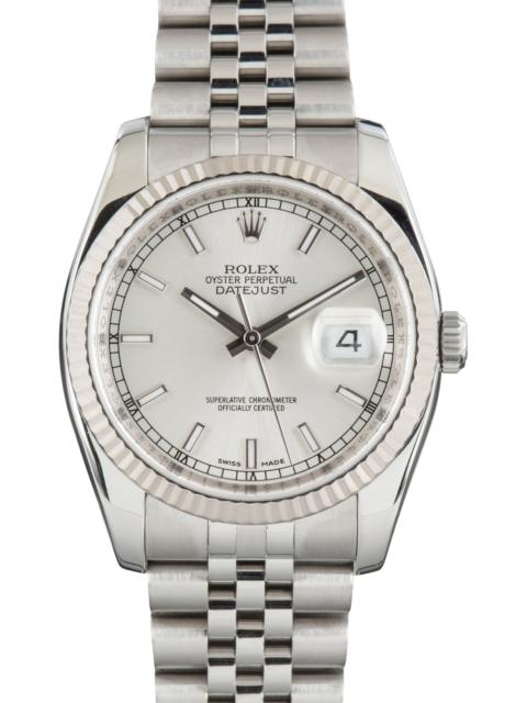 ROLEX Pre-Owned Rolex Datejust 36 Ref 116234 Mother of Pearl Diamond Dial