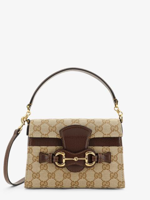GUCCI Horsebit Duomo Gg Canvas Handbag