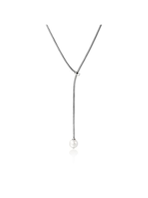 JOHN HARDY JH Essential Pearl Lariat Necklace, Sterling Silver, 1.8MM