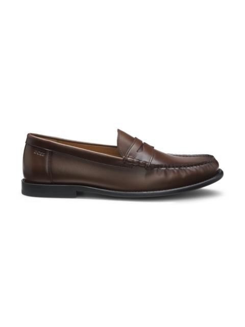 BOSS LEATHER MOCCASINS WITH PENNY TRIM