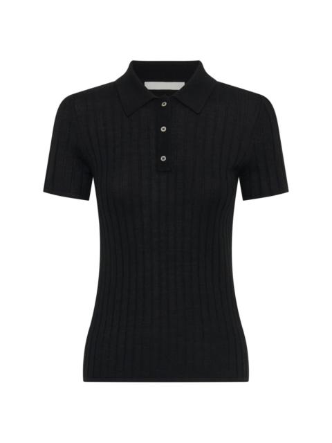 merino wool polo top