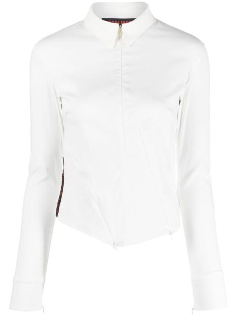 OTTOLINGER logo-patch corset-style shirt