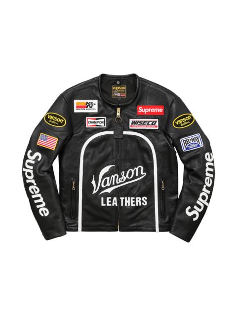 Supreme Vanson Leather Star Jacket Black