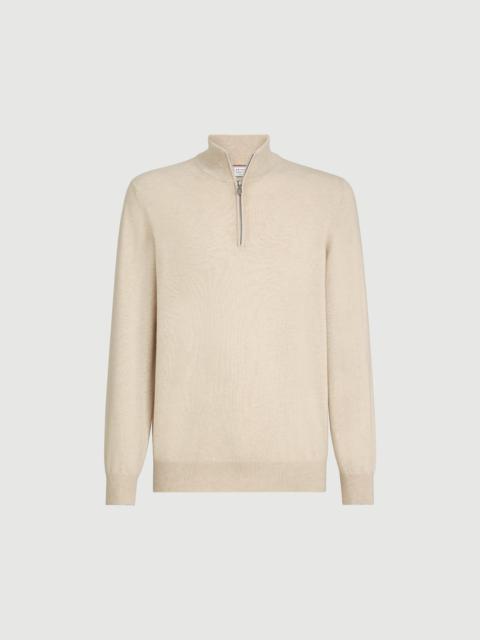 Brunello Cucinelli Cashmere sweater with half zip