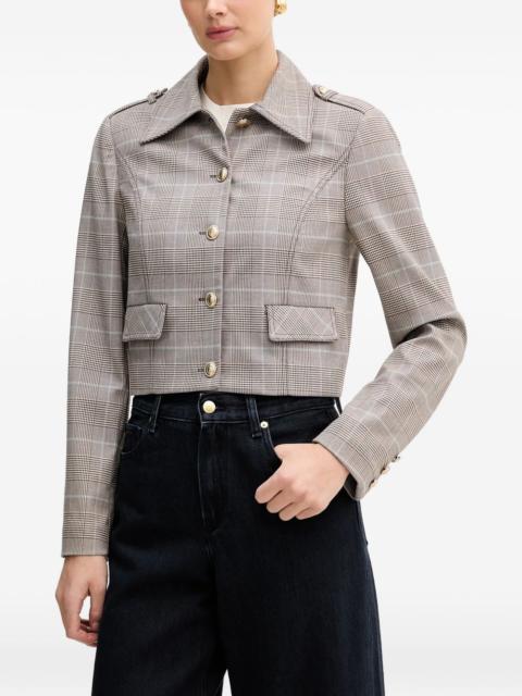 GUESS USA check button cropped jacket