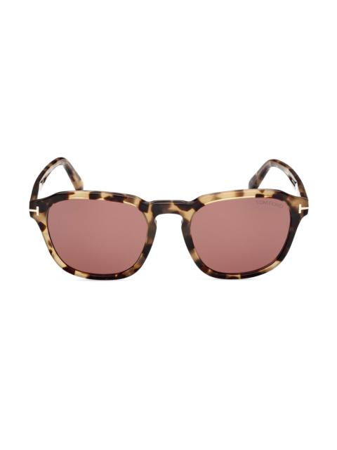 TOM FORD Men's Avery 52MM Tortoiseshell Sunglasses - Dark Havana