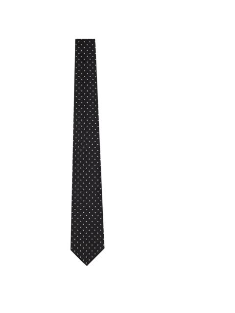 TOM FORD Black & White Silk Tie
