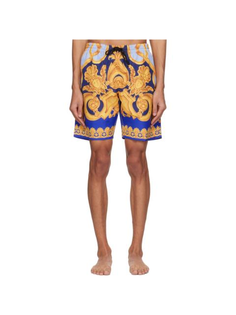 VERSACE Blue Barocco 660 Swim Shorts