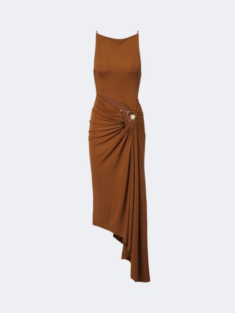 CHRISTOPHER ESBER Veer Spiral Crystal draped midi dress