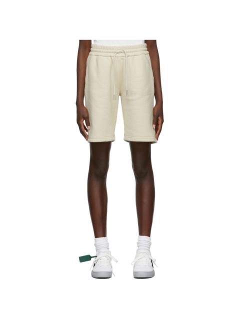 Off-White Beige Diag Sweat Shorts