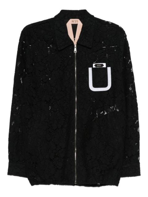 N°21 lace zip-front jacket