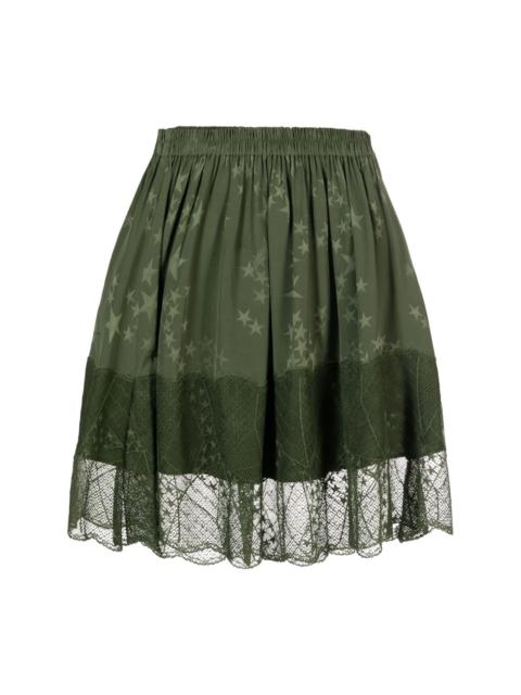 Jimy star-print silk miniskirt