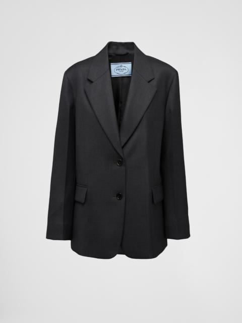 Prada Single-breasted, wool-gabardine jacket