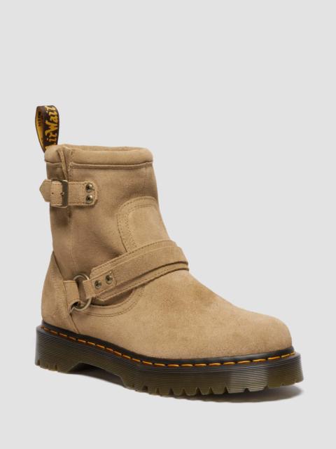 Dr. Martens Anistone Harness Suede Biker Boots