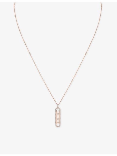 MESSIKA Move 10th 18ct rose-gold and 0.74ct brilliant-cut diamond pendant necklace