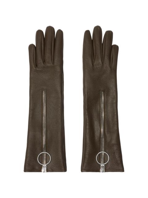 Burberry zip-up gloves