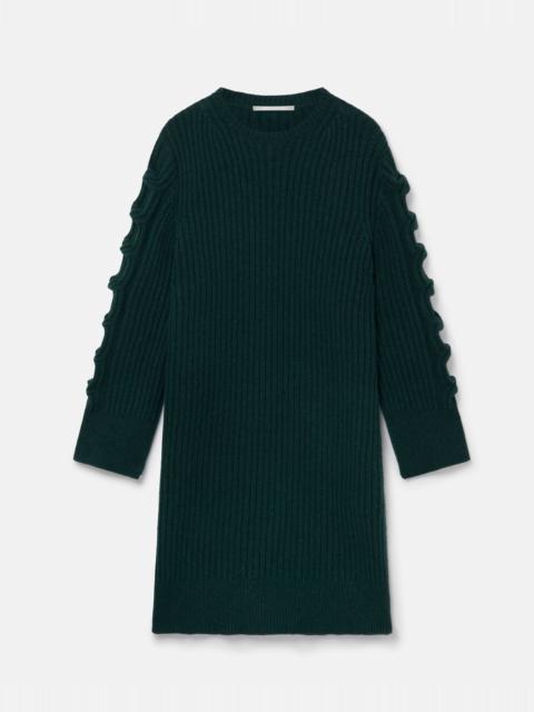 Stella McCartney Regenerated Cashmere Chain Cable Knit Jumper Dress