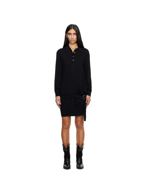 Isabel Marant Black Bathilde Essential Fluid Knit Minidress