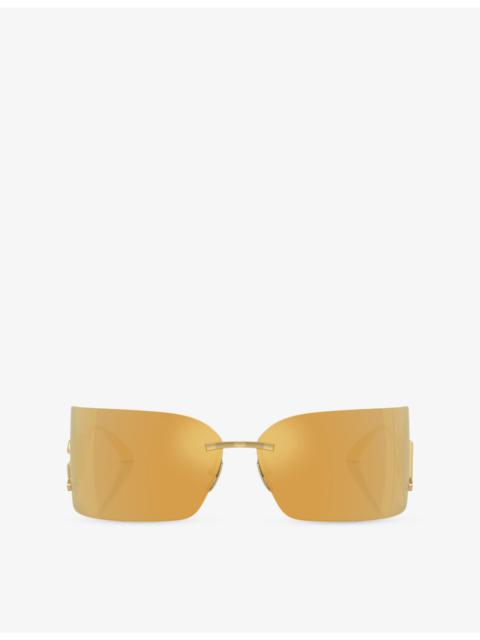 Dolce & Gabbana DG2319 Irregular-Frame Metal Sunglasses