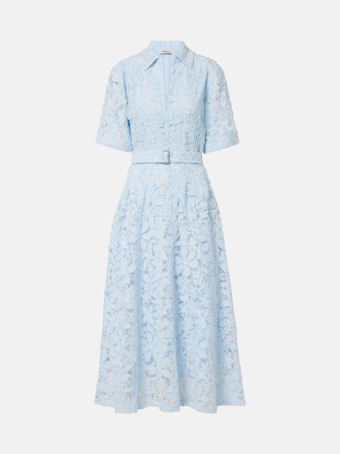 SIMKHAI Deanna lace guipure cotton midi dress