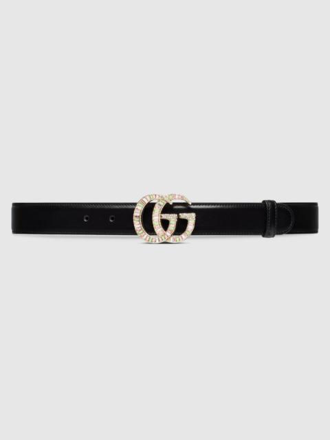 GUCCI GG Marmont belt with crystal buckle