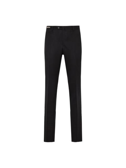 CORNELIANI raw-edge wool trousers