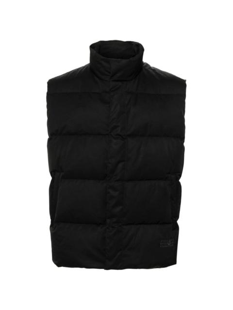 stand-up collar padded gilet