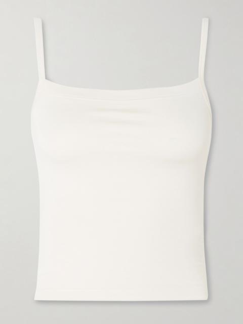 ÉTERNE Stretch-modal jersey tank Off-white