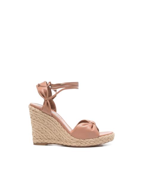 AQUAZZURA knot wedge heeled espadrilles
