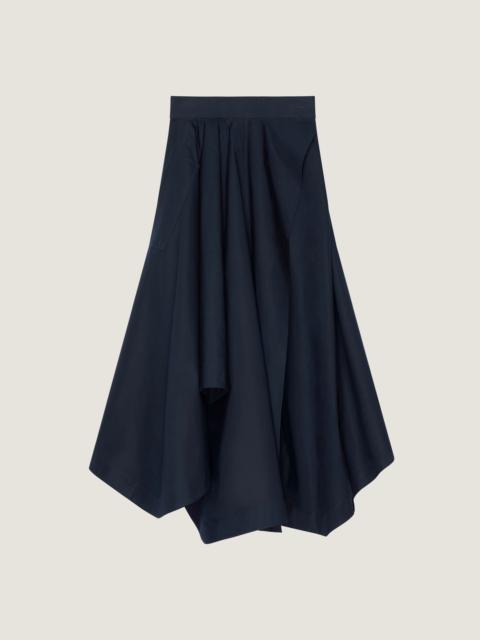 Givenchy LONG ASYMMETRIC SKIRT IN POPLIN