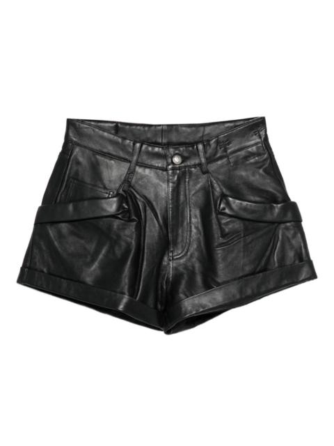 R13 leather shorts