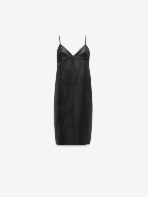 SAINT LAURENT backless slip dress in lambskin