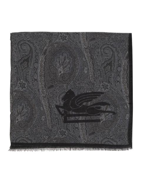 Scarf with paisley motif